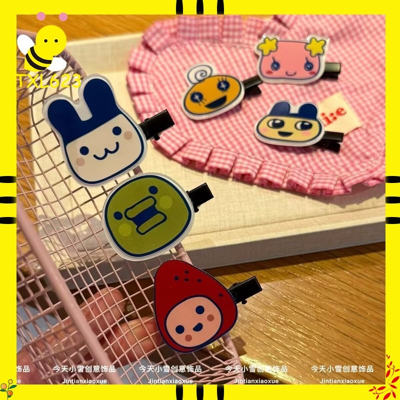 Tech Hair Accessories - กิ๊บติดผมลายการ์ตูนเป็ดน้อย ซีรีส์ทามาก็อตจิ กิ๊บหนีบผมด้านข้าง น่ารัก หวานๆ สำหรับสาวๆ