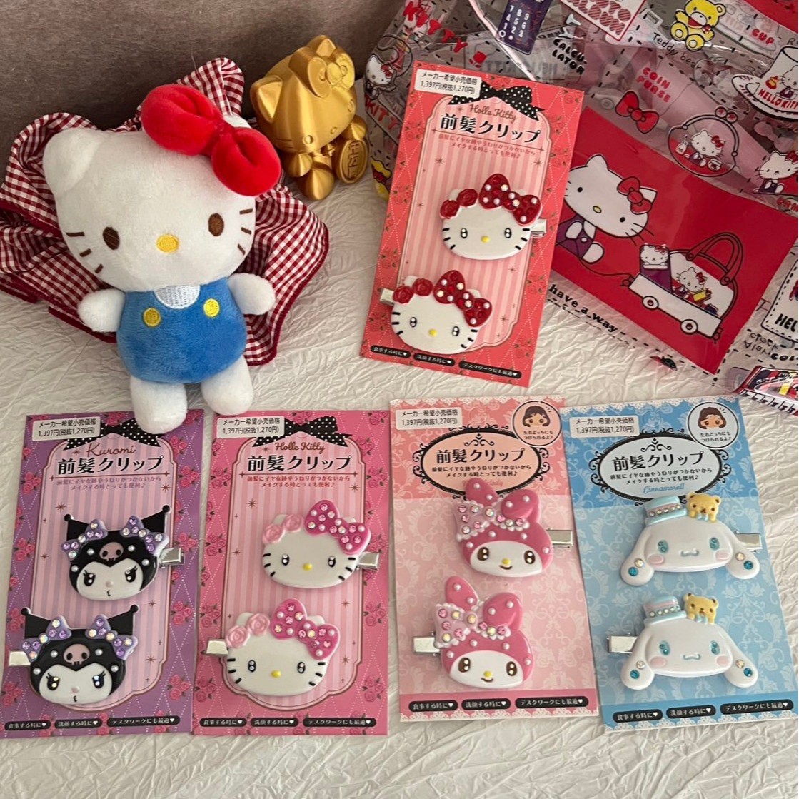 Tech Hair Accessories - ซานริโอ เฮลโล คิตตี้กิ๊บติดผมเชอร์รี่ บลอสซั่ม ซากุระ แบงส์