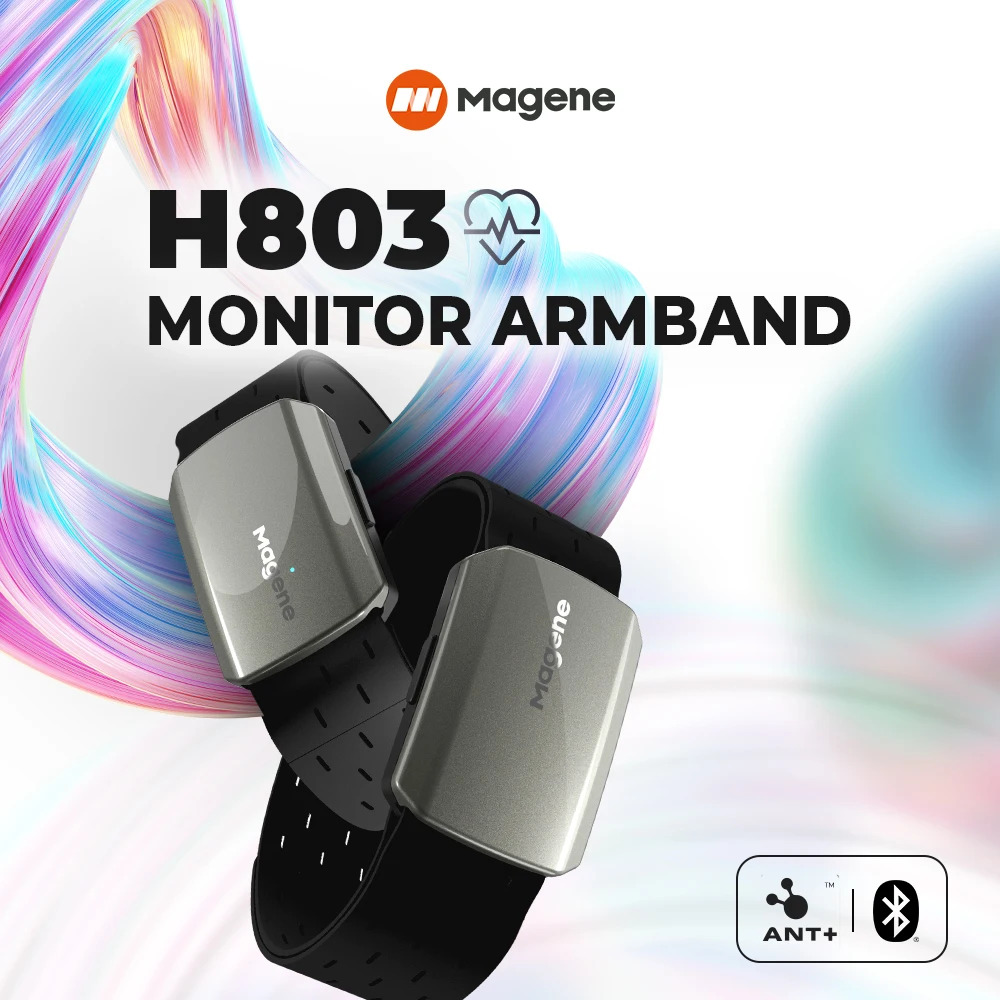 Monitor Arm Single - เครื่องวัดอัตราการเต้นของหัวใจ Magene H803 แบบสายรัดแขน รองรับโหมดคู่ Bluetooth