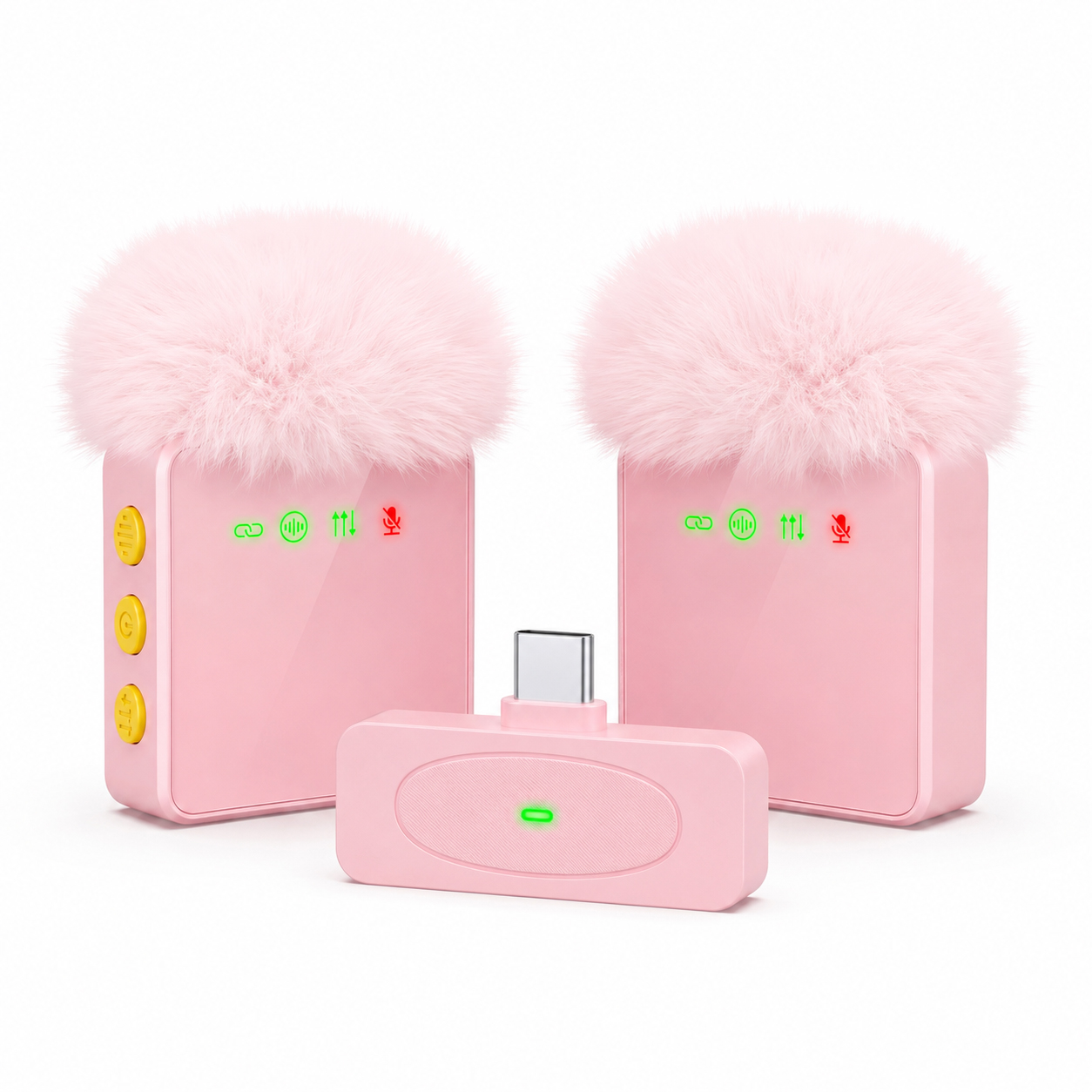 Power Bank Wireless - ไมโครโฟนไร้สายแบบหนีบปกเสื้อใหม่, พอร์ต USB-C, ลดเสียงรบกวน, แบตเตอรี่ใช้งานได้นาน, เหมาะสำหรับการไลฟ์สตรีมมิ่งและวิดีโอบล็อก