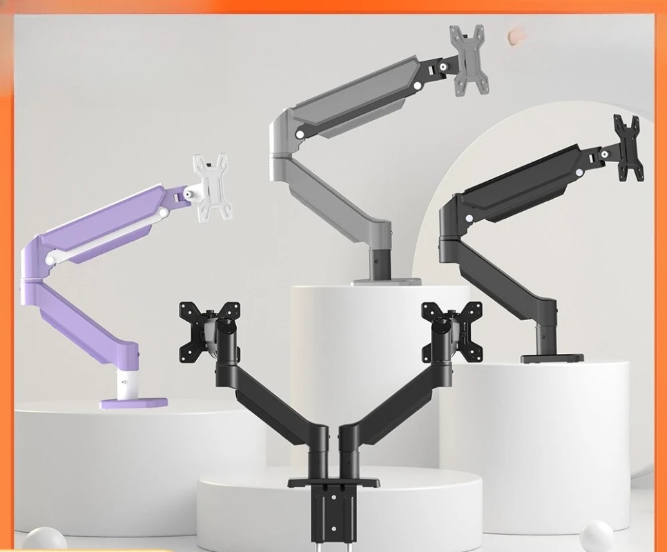 Monitor Arm Single - ขายึดจอภาพแบบสองจอใหม่ พร้อมแก๊สสปริง ใช้ได้กับจอเดี่ยวและจอคู่ รองรับการยกจอแบบคานยื่น