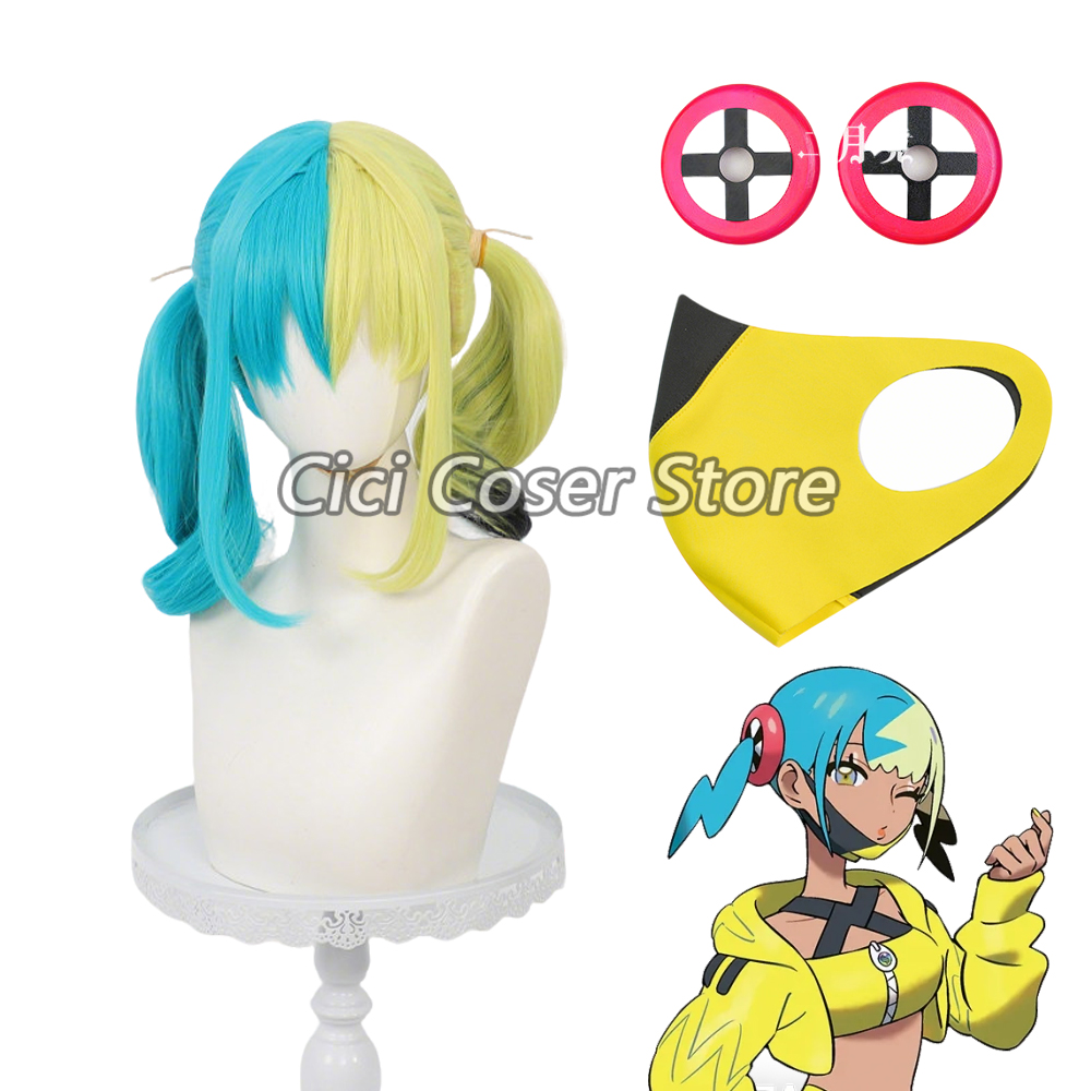 Tech Hair Accessories - อะนิเมะคานาริคอสเพลย์วิกผมทนความร้อนสีเหลือง-สีเขียวผมเปียผู้หญิงผมสังเคราะห์สำหรับปาร์ตี้ฮาโลวีนคาร์นิวัลเล่นตามบทบาท