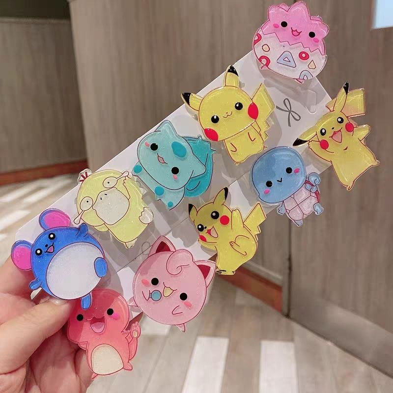 Tech Hair Accessories - กิ๊บติดผมโปเกมอน กิ๊บติดผมน่ารัก เครื่องประดับผมสำหรับนักเรียน สาวๆ เครื่องประดับศีรษะ กิ๊บติดผมด้านข้าง