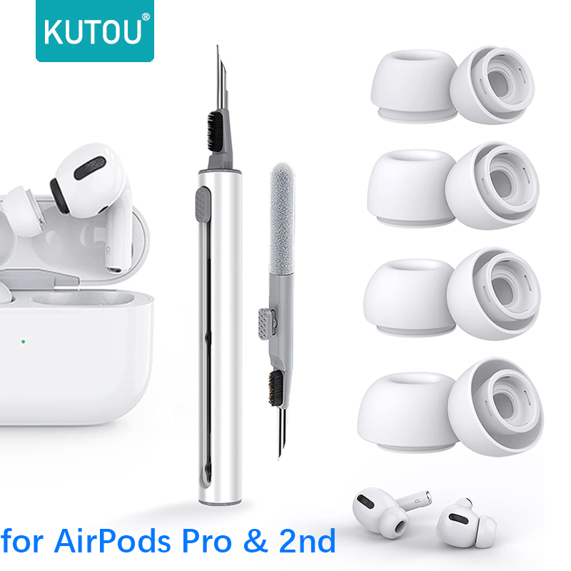 Power Bank Wireless - จุกหูฟังซิลิโคนเหลว KUTOU 4 คู่ สำหรับ Airpods