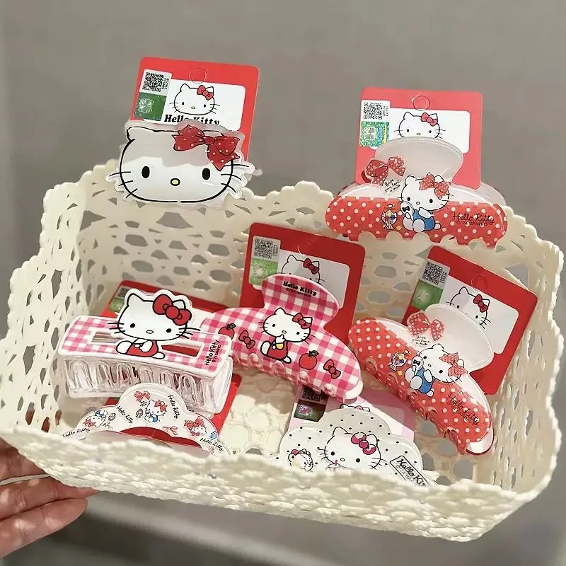 Tech Hair Accessories - กิ๊บติดผมอะนิเมะเฮลโลคิตตี้ กิ๊บหนีบผมน่ารัก คุโรมิ กิ๊บติดผมแมว KT เครื่องประดับผมสำหรับเด็กผู้หญิง