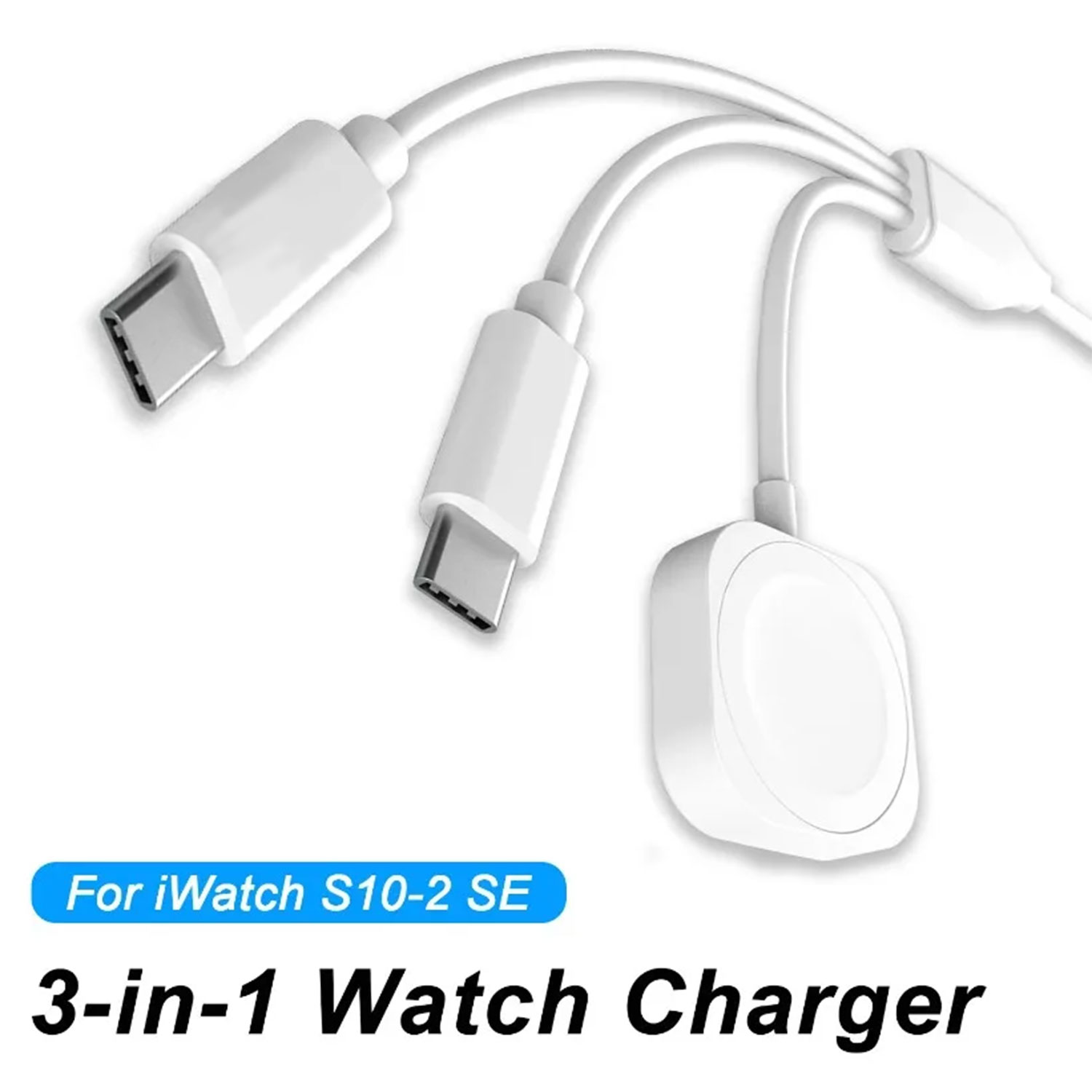 Power Bank Wireless - สายชาร์จแม่เหล็ก 3 in 1 สำหรับ iWatch