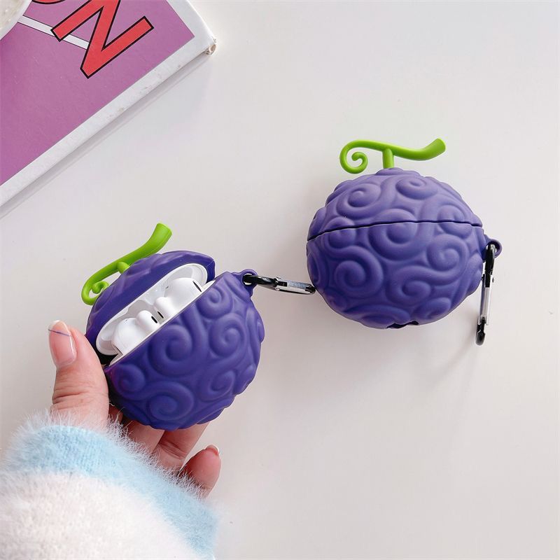 Power Bank Wireless - เคสหูฟังบลูทูธของแอปเปิ้ลอะนิเมะวันพีซ นิก้า เดวิลฟรุ๊ต แอร์พอด 1/2 เจเนอเรชั่นเคสป้องกันรุ่นโปร