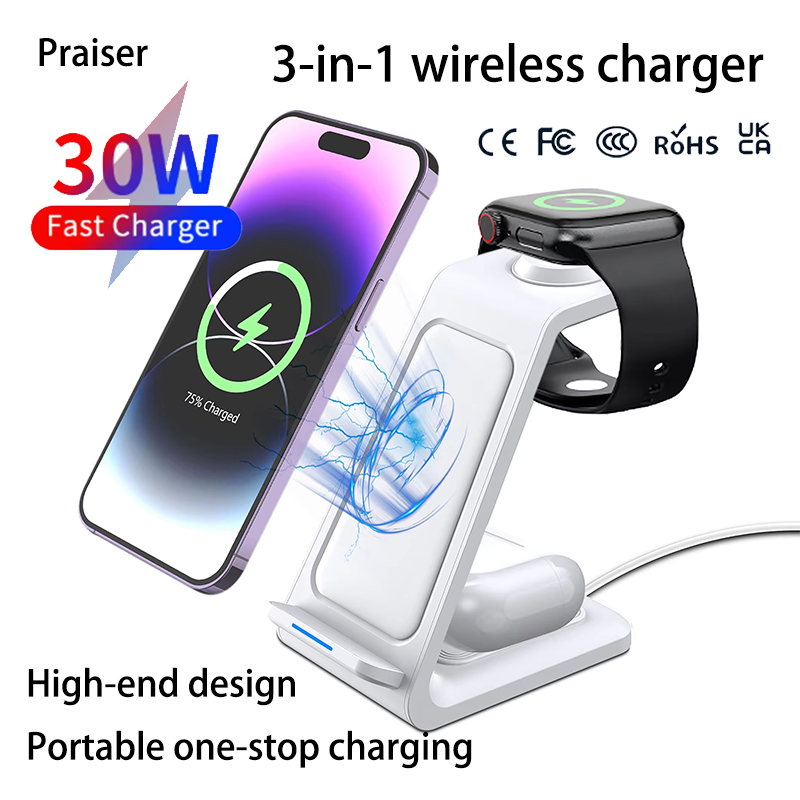 Wireless Charger 3 In 1 - แท่นชาร์จไร้สาย 3 in 1 15W สำหรับ