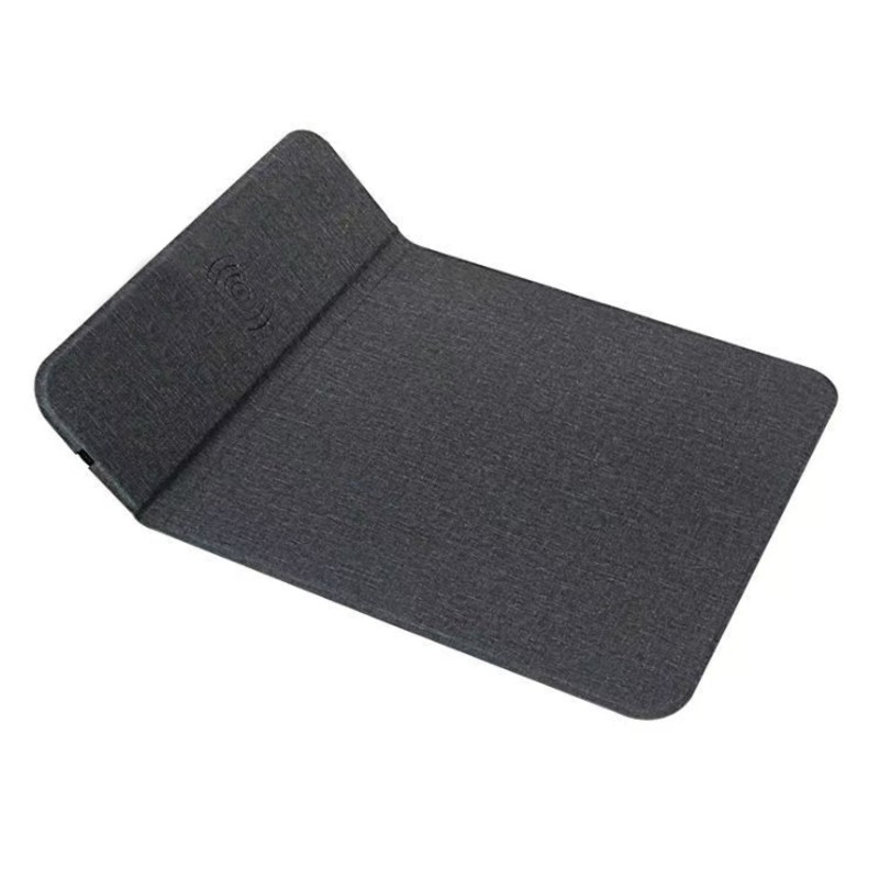 Mouse Charging Pad - แผ่นชาร์จไร้สายแบบพกพา A003 15W หนัง PU แผ่นรองเมาส์แบบพับได้