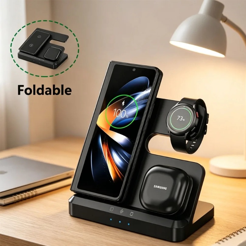 แท่นชาร์จไร้สายแบบเร็ว 3 in 1  - Wireless Charger 3 In 1 บทวิจารณ์และราคา