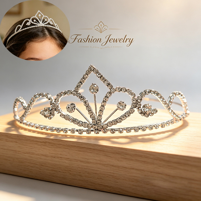 สีเงิน ไรน์สโตน มงกุฎเจ้าสาว ค - Tech Hair Accessories บทวิจารณ์และราคา