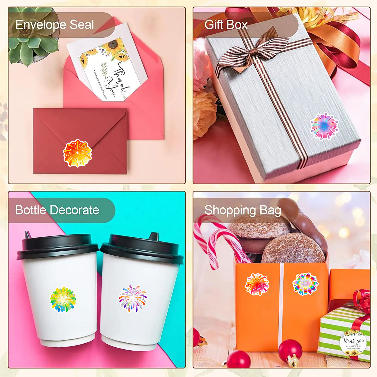 500 ชิ้นการ์ตูนสติกเกอร์ดอกไม้ - Tech Accessories To Gift บทวิจารณ์และราคา