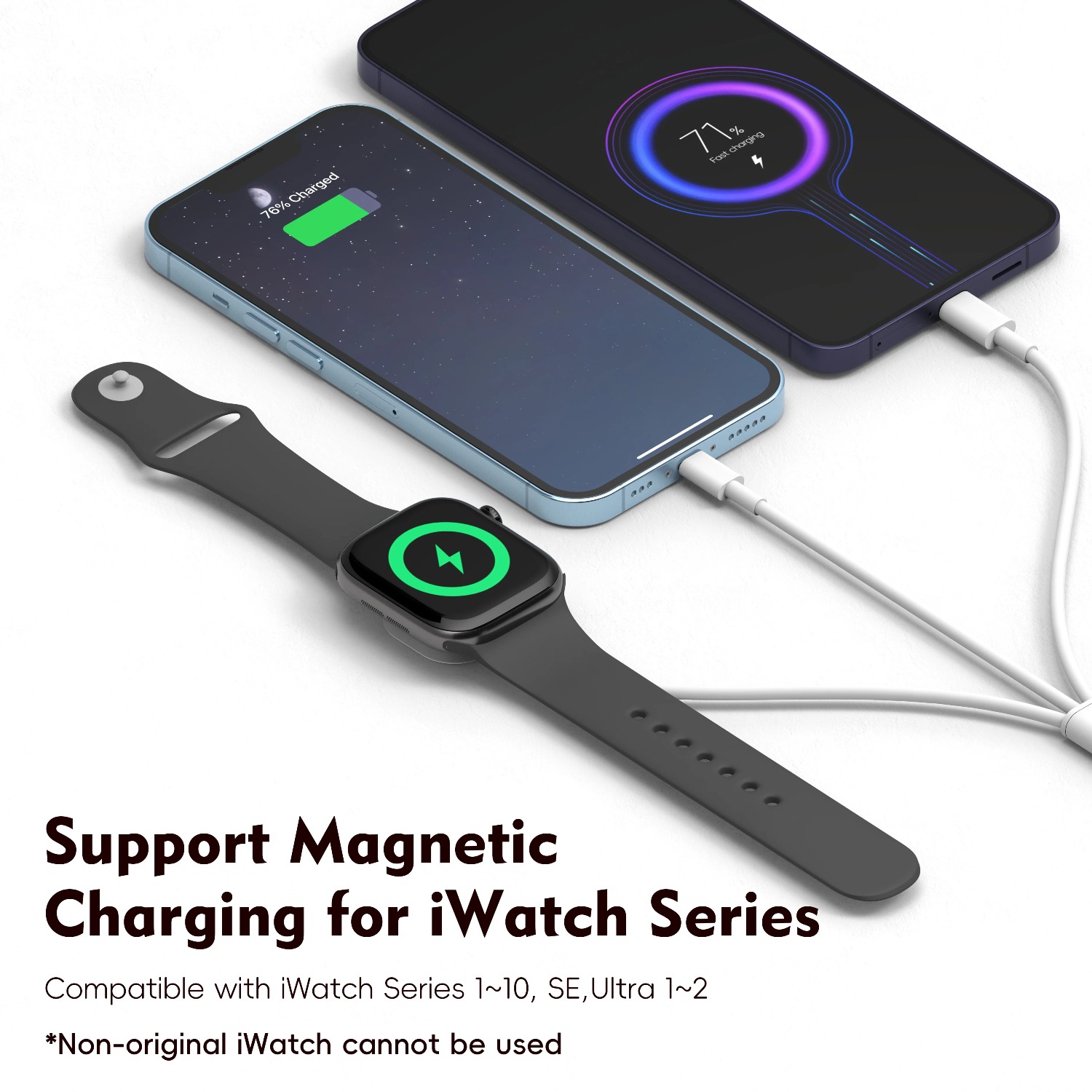สายชาร์จแม่เหล็ก 3 in 1 สำหรับ - Power Bank Wireless บทวิจารณ์และราคา
