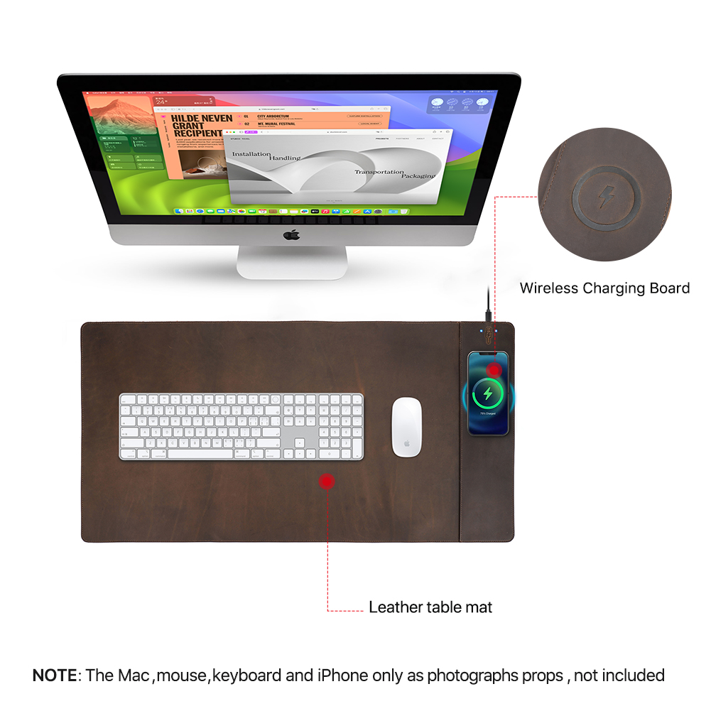 แผ่นรองเมาส์หนังแท้พร้อมที่ชาร - Mouse Charging Pad บทวิจารณ์และราคา